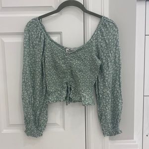 Green Hollister Blouse/Crop Top Size XS